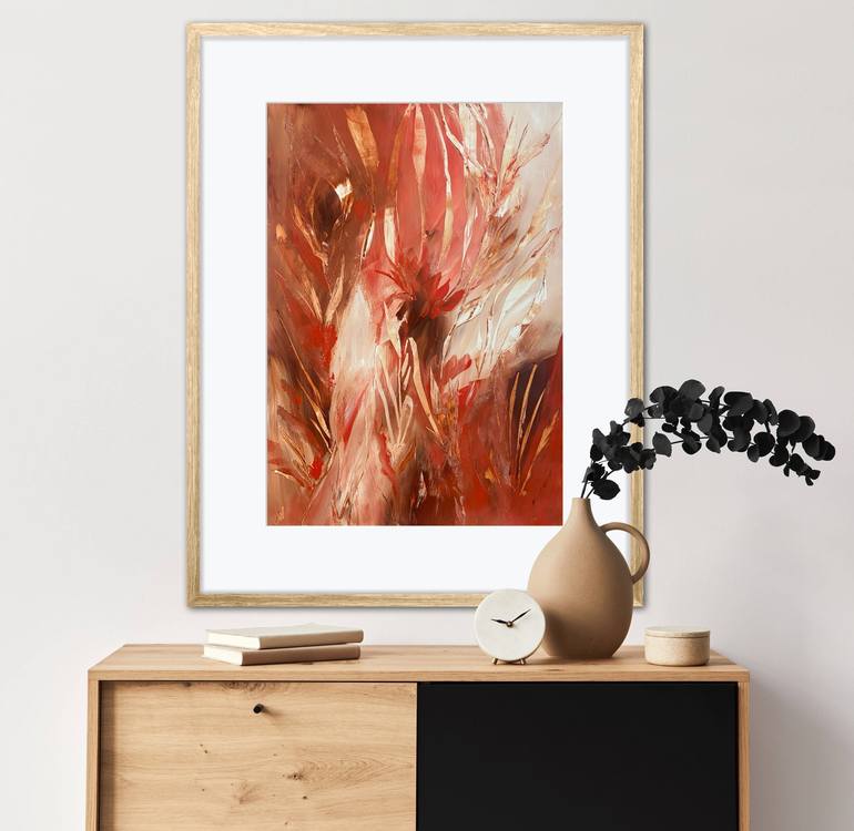 Original Abstract Botanic Painting by Carrie Welsh