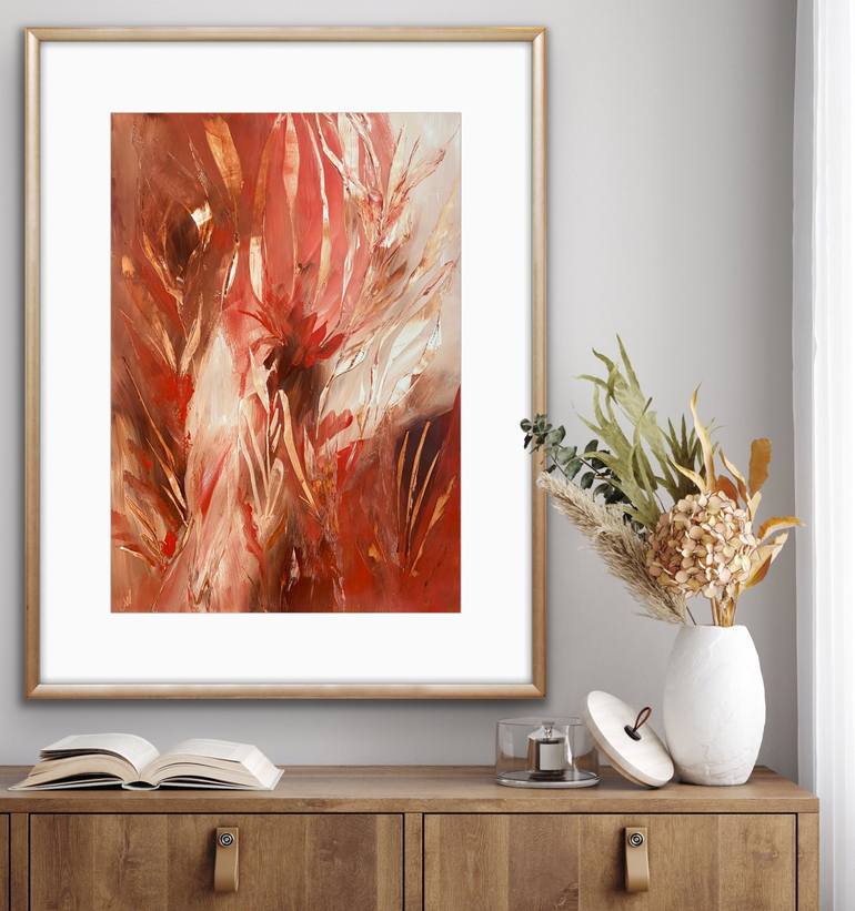 Original Abstract Botanic Painting by Carrie Welsh