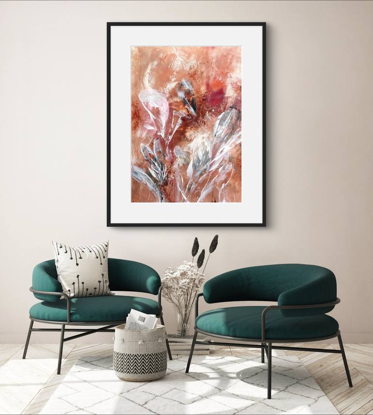 Original Abstract Botanic Painting by Carrie Welsh