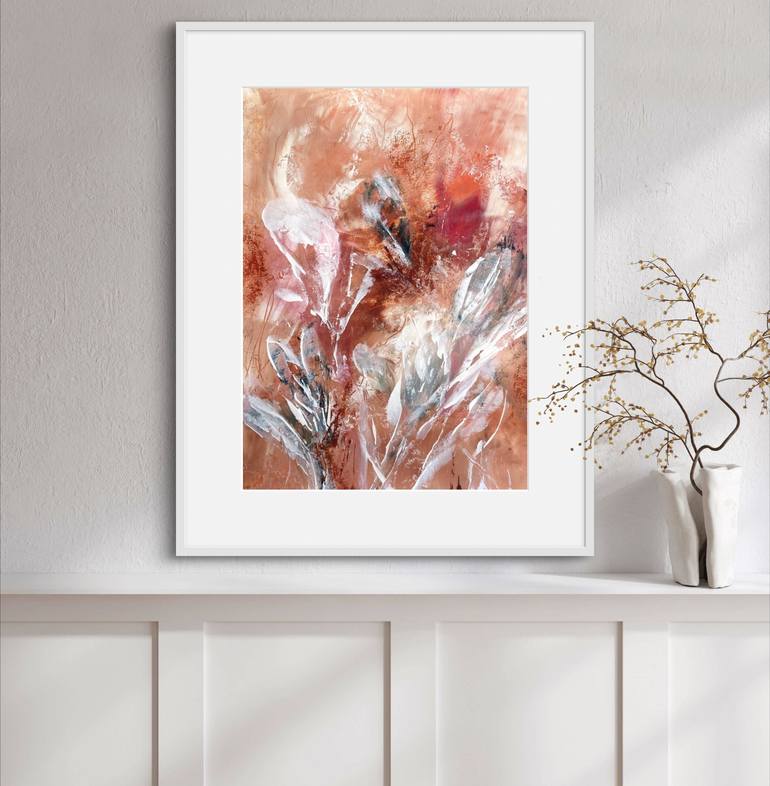 Original Abstract Botanic Painting by Carrie Welsh