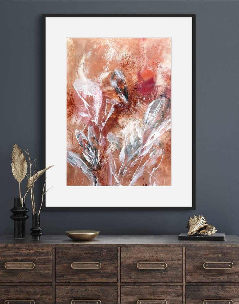 Original Abstract Botanic Painting by Carrie Welsh