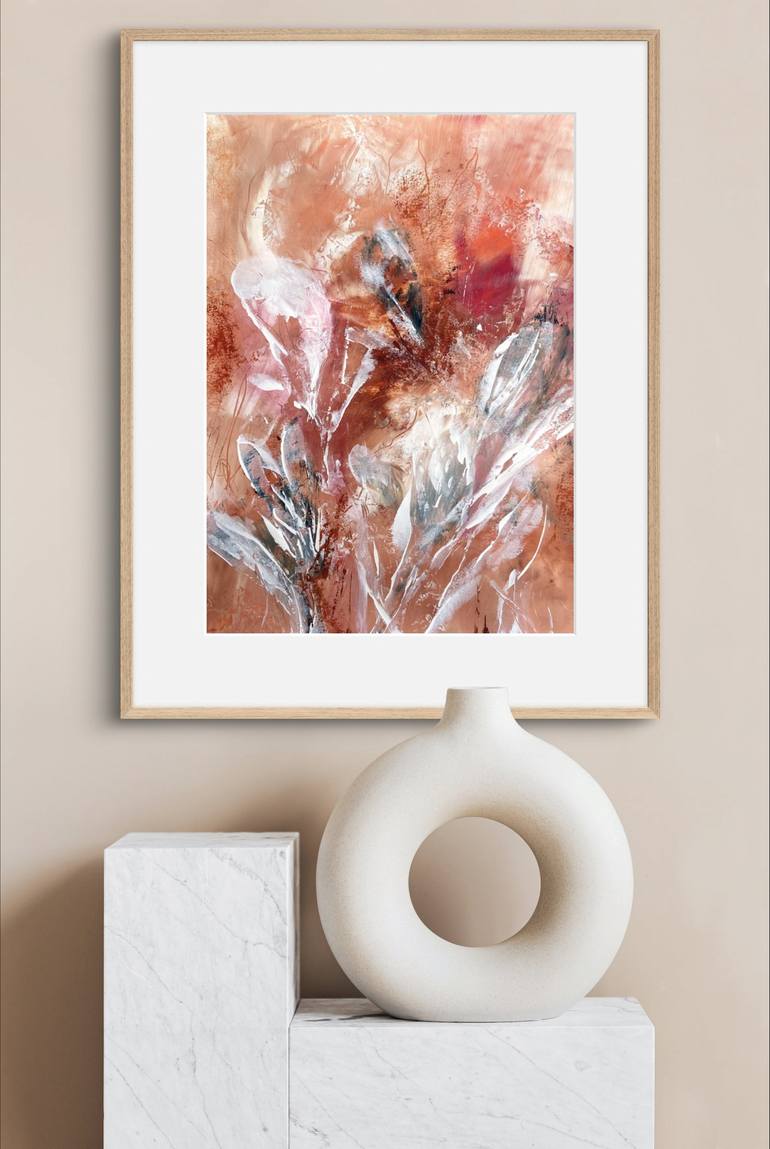 Original Abstract Botanic Painting by Carrie Welsh