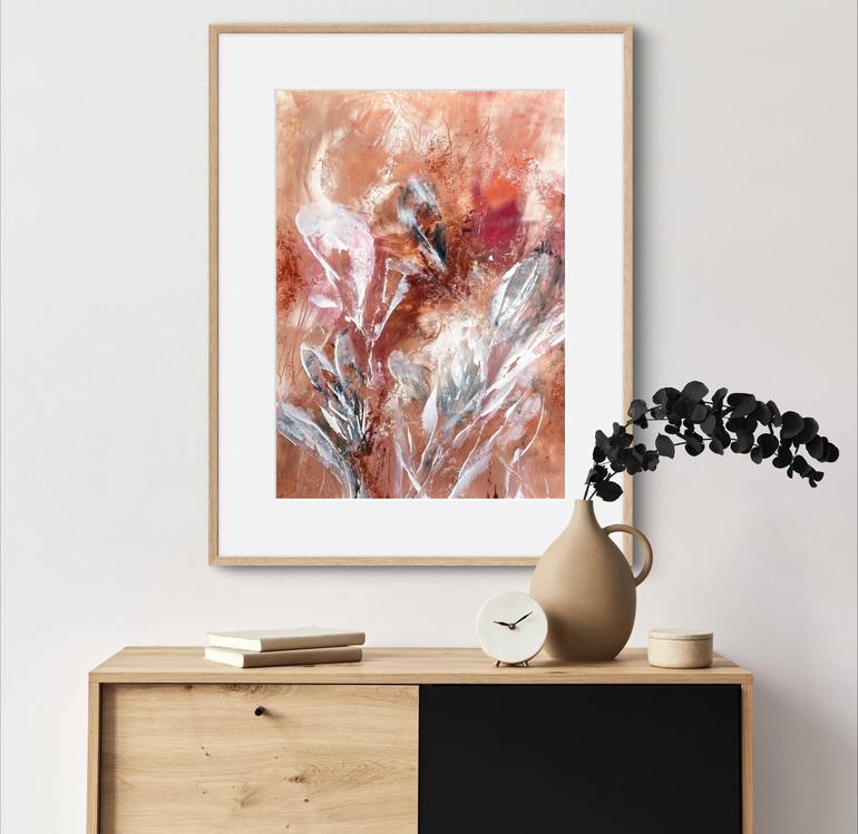 Original Abstract Botanic Painting by Carrie Welsh