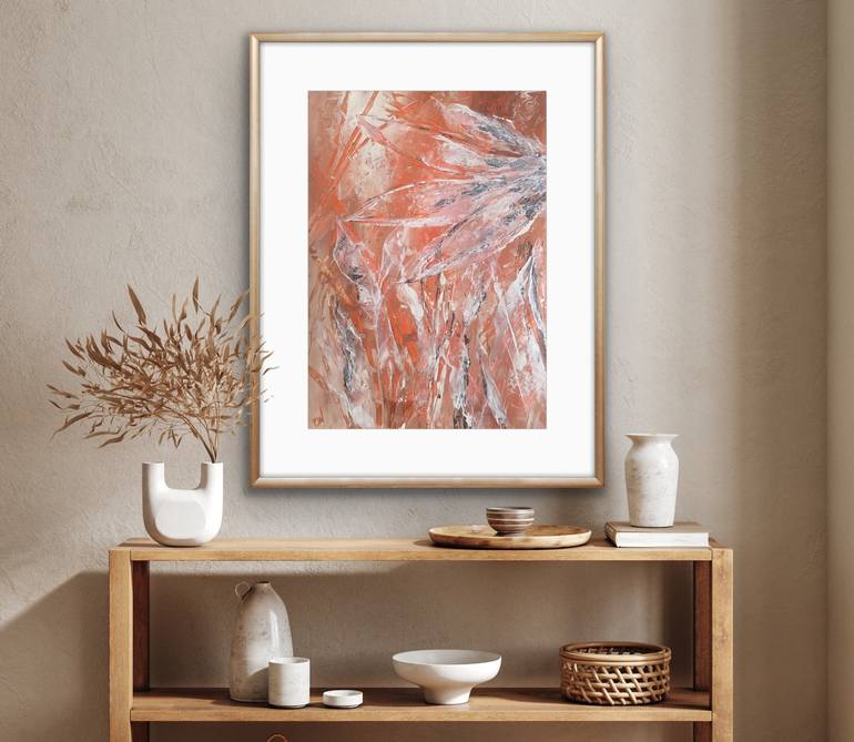 Original Abstract Botanic Painting by Carrie Welsh