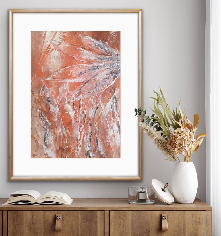 Original Abstract Botanic Painting by Carrie Welsh