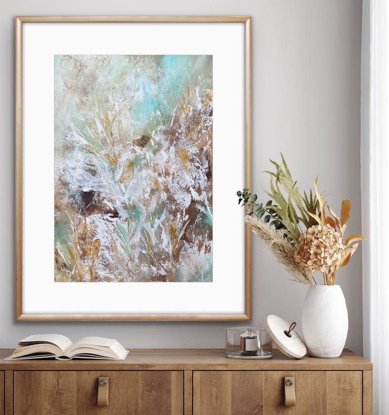 Original Abstract Botanic Painting by Carrie Welsh