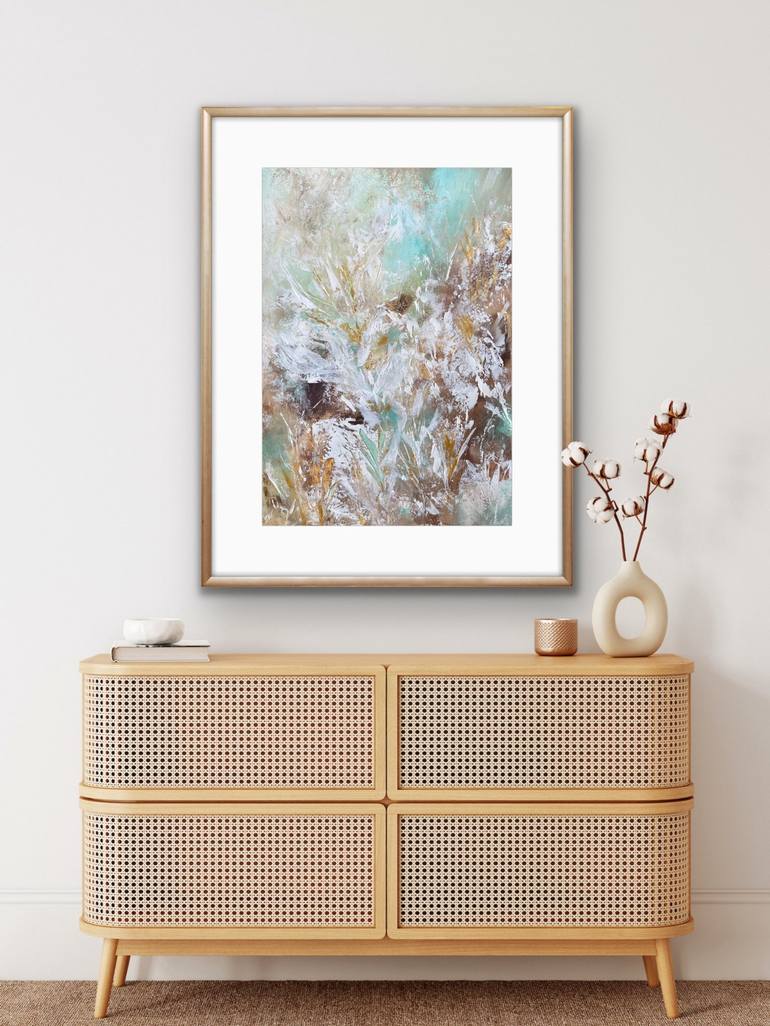 Original Abstract Botanic Painting by Carrie Welsh