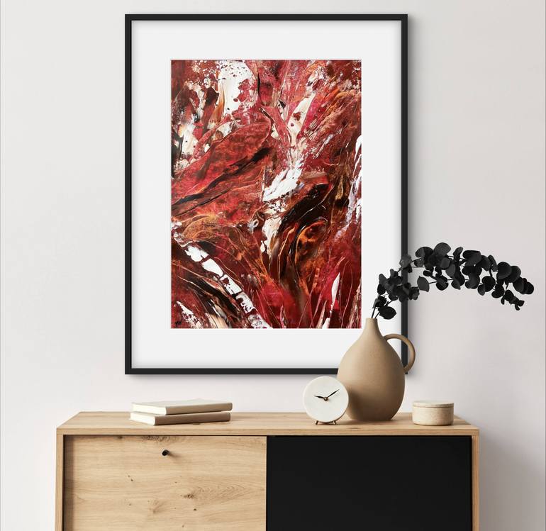 Original Abstract Botanic Painting by Carrie Welsh