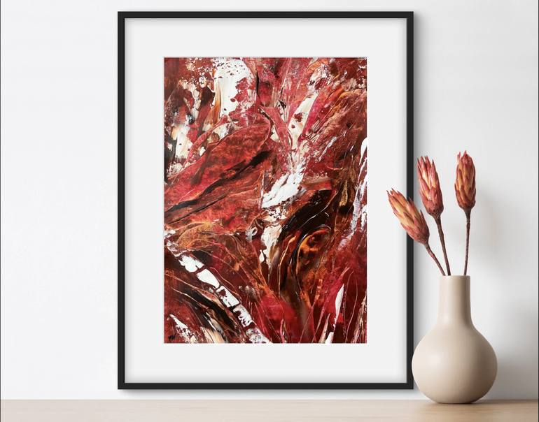 Original Abstract Botanic Painting by Carrie Welsh