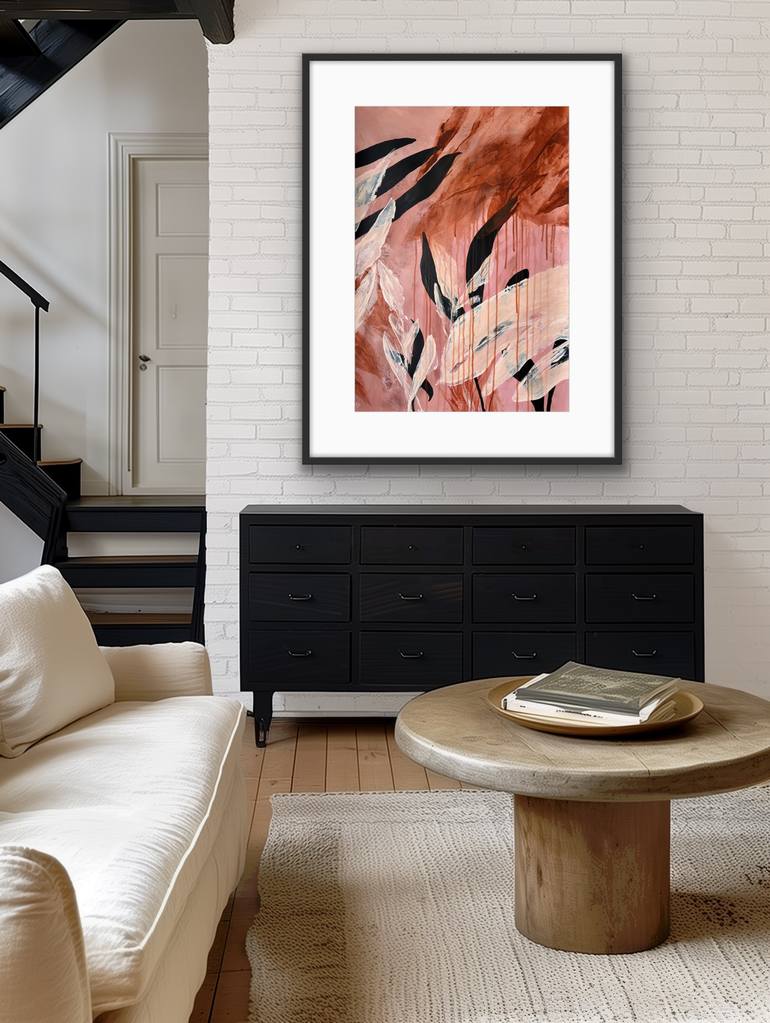 Original Abstract Botanic Painting by Carrie Welsh