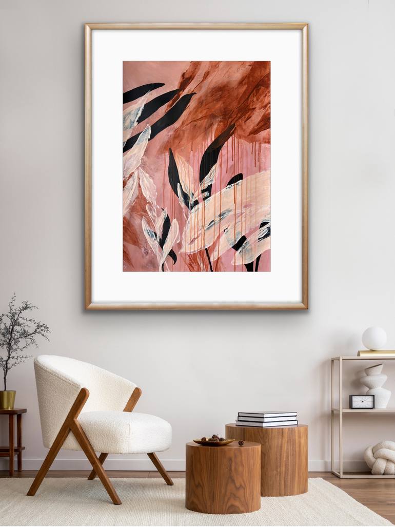 Original Abstract Botanic Painting by Carrie Welsh