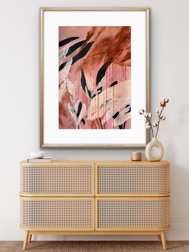 Original Abstract Botanic Painting by Carrie Welsh