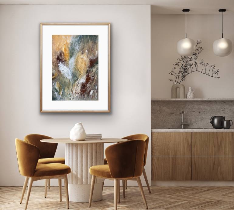 Original Abstract Botanic Painting by Carrie Welsh