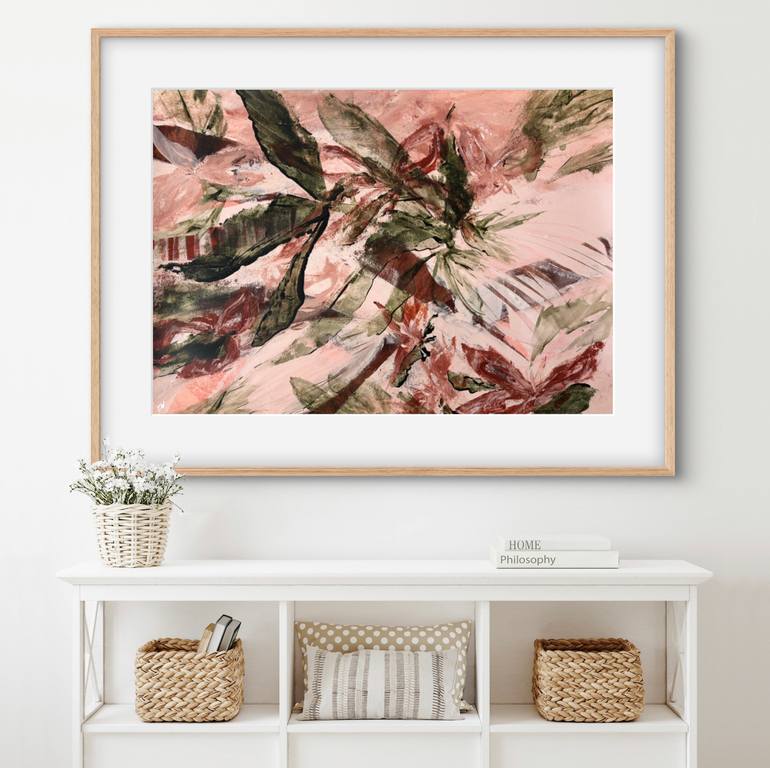 Original Abstract Botanic Painting by Carrie Welsh