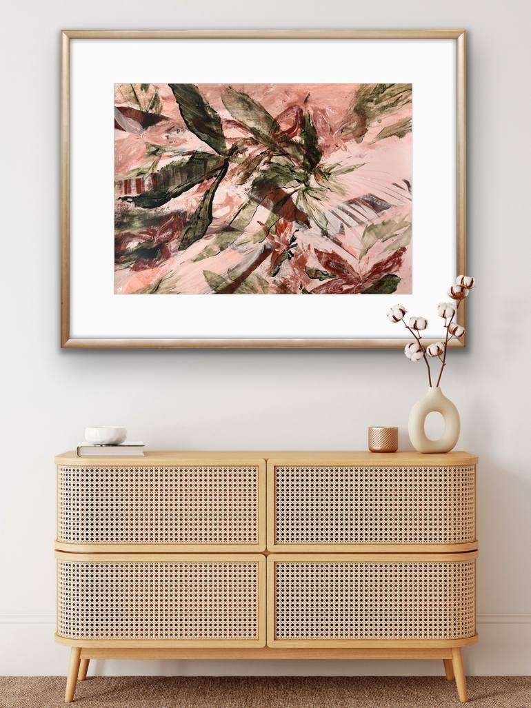 Original Abstract Botanic Painting by Carrie Welsh