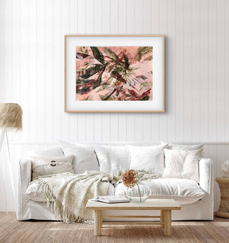 Original Abstract Botanic Painting by Carrie Welsh