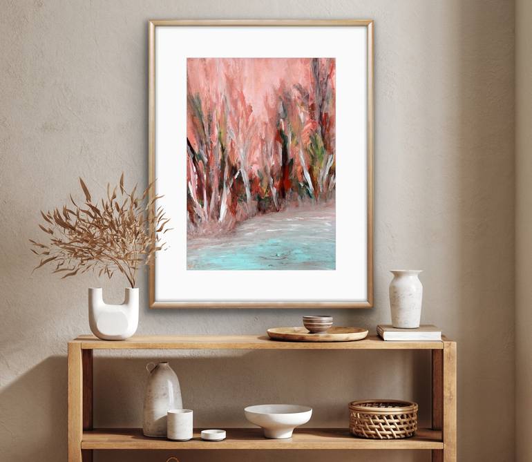 Original Abstract Beach Painting by Carrie Welsh
