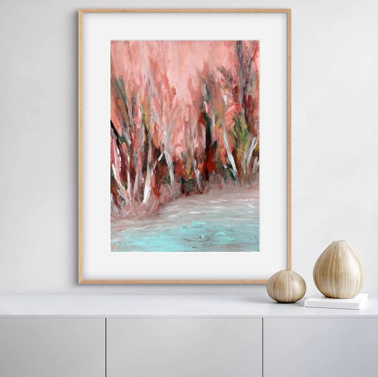 Original Abstract Beach Painting by Carrie Welsh