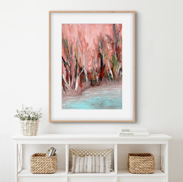 Original Abstract Beach Painting by Carrie Welsh