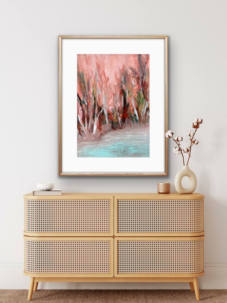 Original Abstract Beach Painting by Carrie Welsh