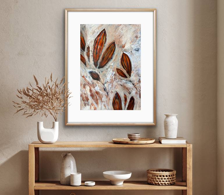 Original Abstract Botanic Painting by Carrie Welsh