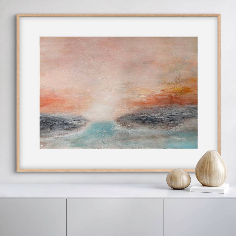 Original Abstract Seascape Painting by Carrie Welsh