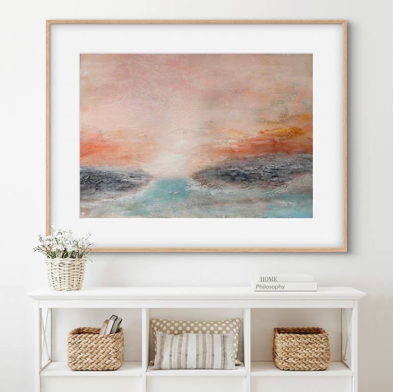 Original Abstract Seascape Painting by Carrie Welsh