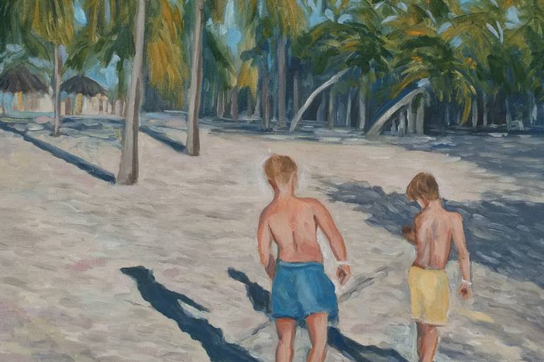 Original Figurative Beach Painting by Iryna Petryk