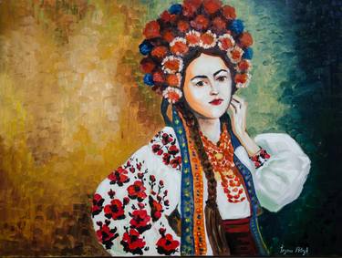 Original Folk People Paintings by Iryna Petryk