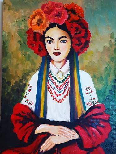 Original Folk Women Paintings by Iryna Petryk