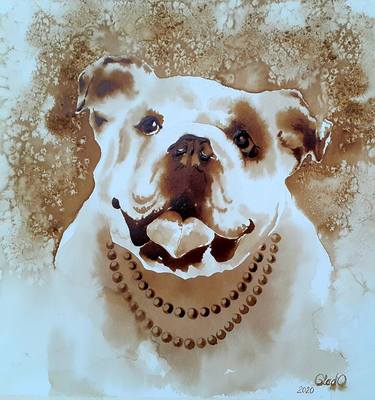 Original Dogs Paintings by Olha Hladka