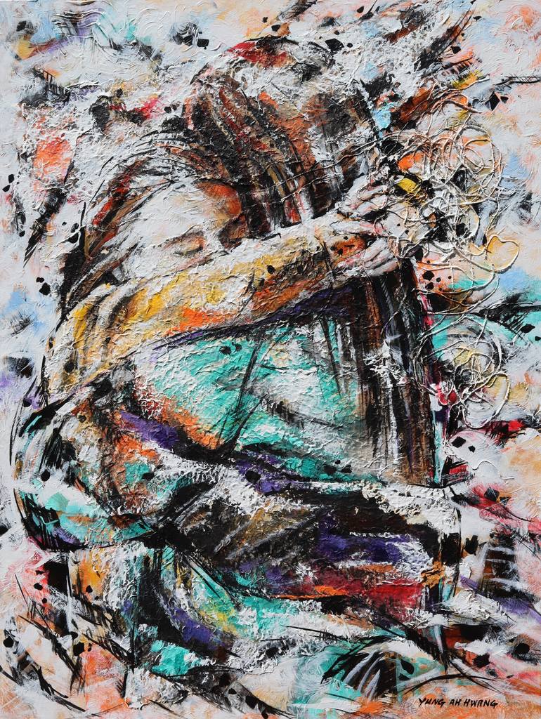 ▷ Peace love hugs by Gardani Art, 2022, Painting