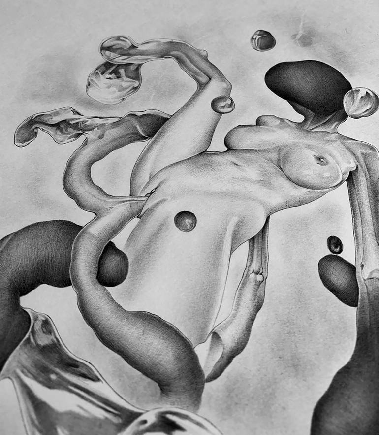 Original Abstract Erotic Drawing by Ilya Zharkov