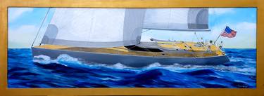 Original Figurative Yacht Paintings by Philippe Conrad
