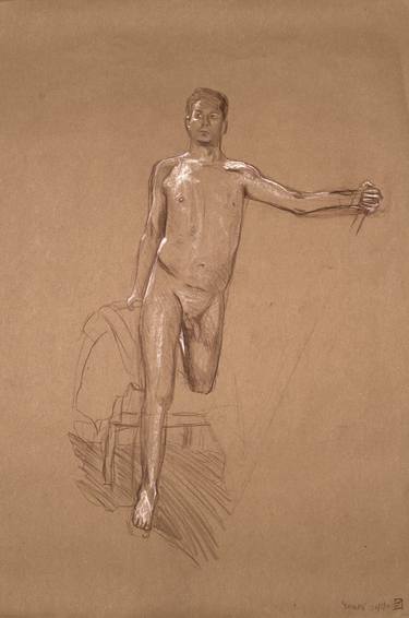 Original Figurative Nude Drawings by Pete McCabe