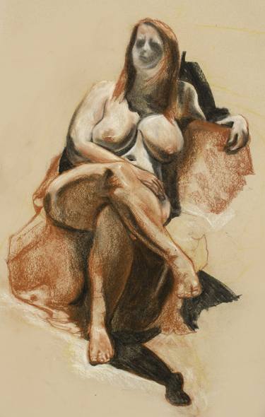 Original Figurative Nude Drawings by Pete McCabe