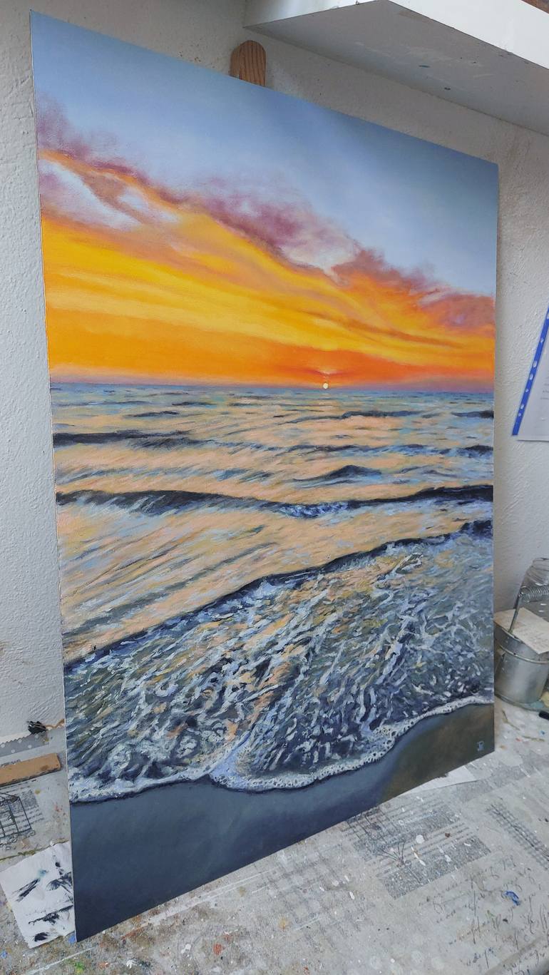 Original Realism Seascape Painting by Joaquin Pardo Mendez