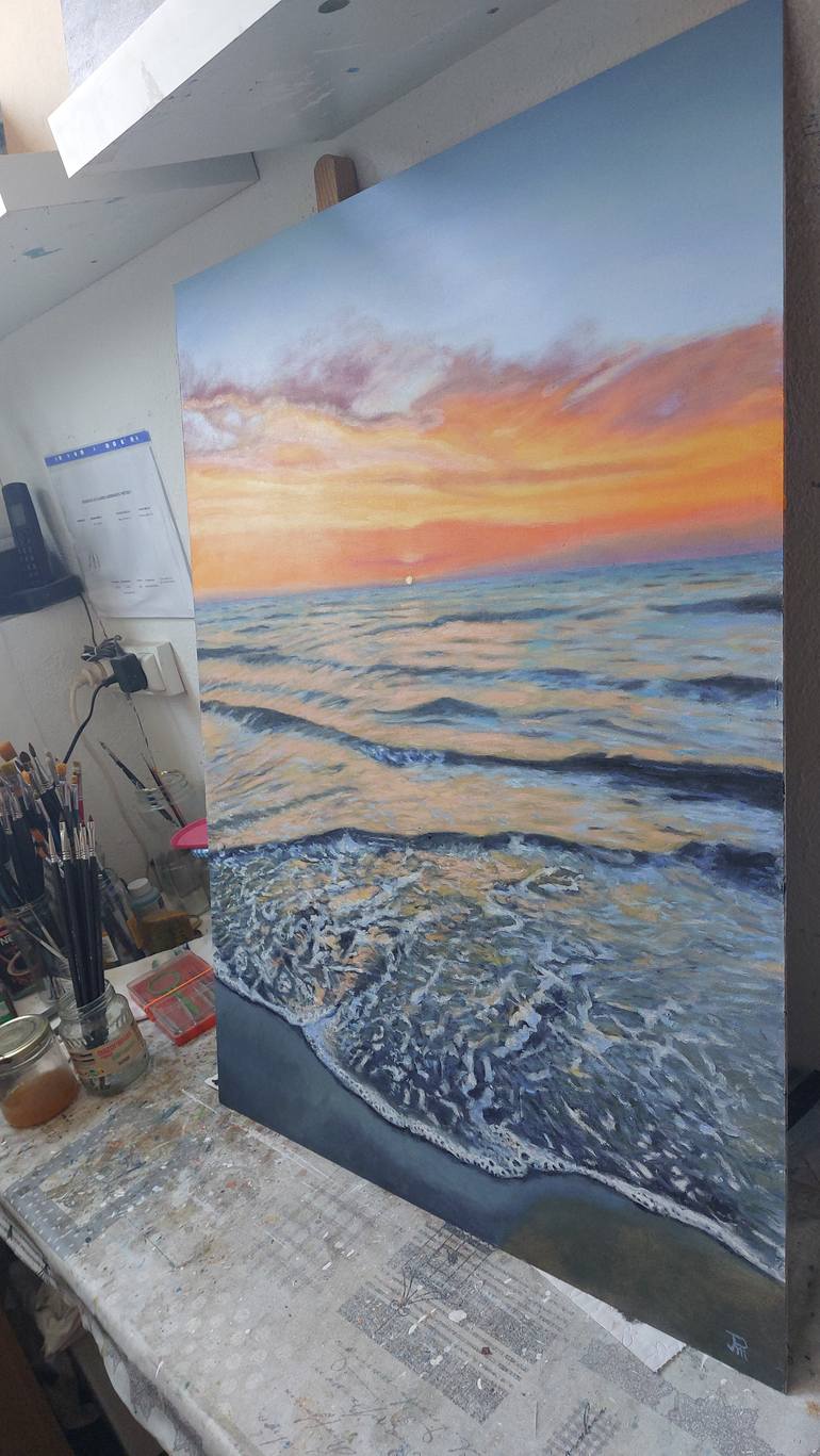 Original Realism Seascape Painting by Joaquin Pardo Mendez