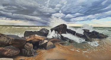 Original Realism Seascape Paintings by Joaquin Pardo Mendez