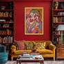 On the red wall