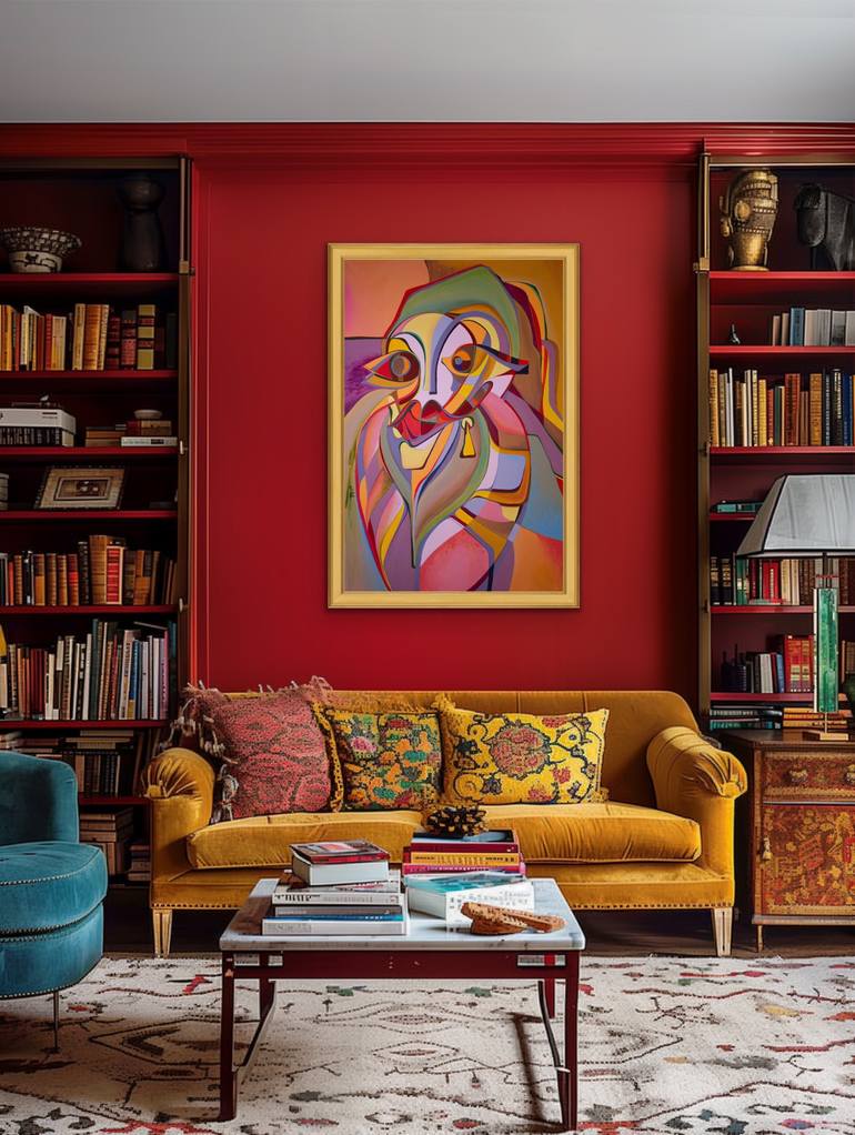 Original Conceptual Abstract Painting by Olja Mesec 