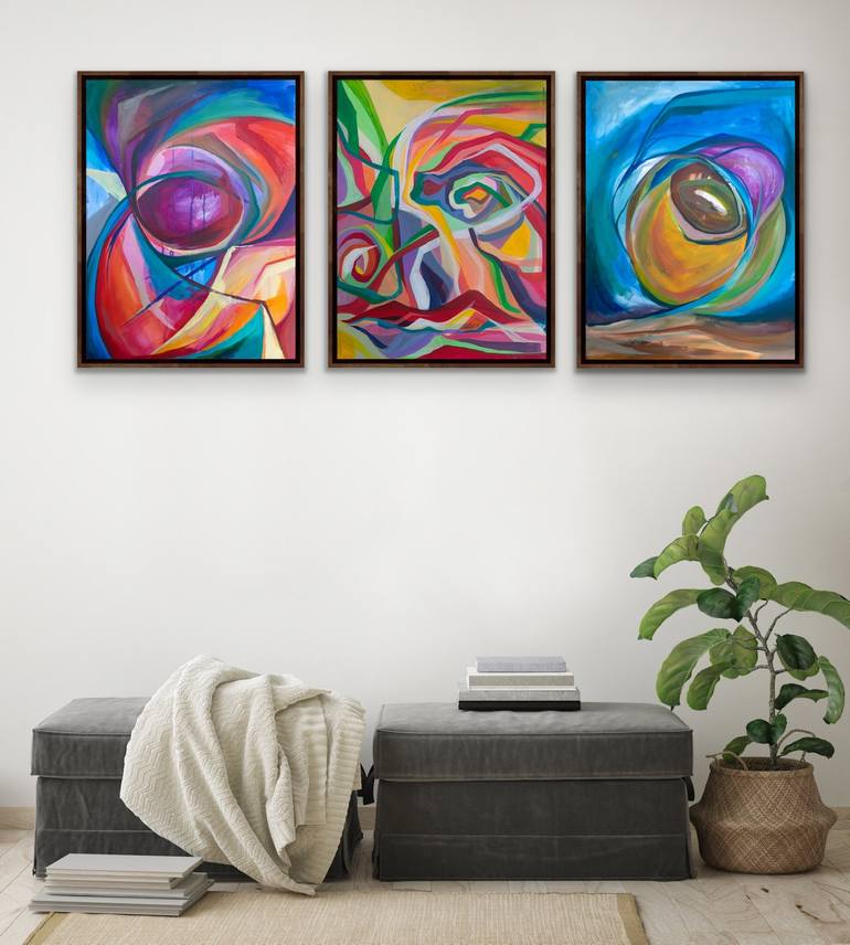 Original Conceptual Abstract Painting by Olja Mesec 