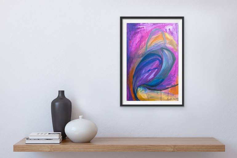 Original Fine Art Abstract Painting by Olja Mesec 