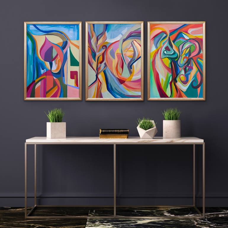 Original Conceptual Abstract Painting by Olja Mesec 