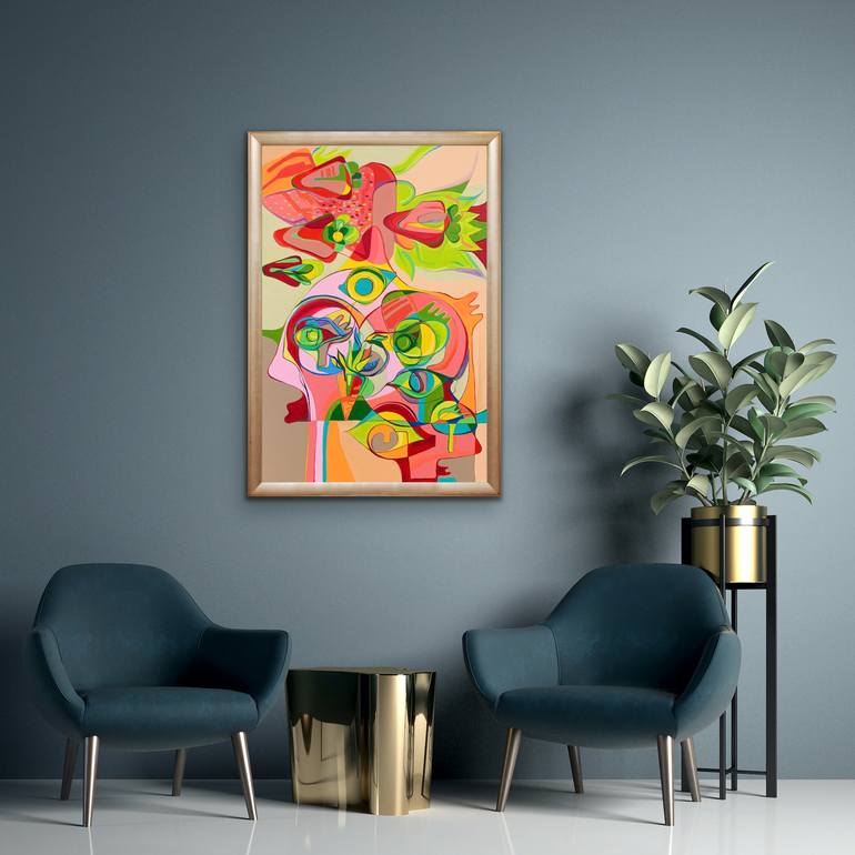 Original Conceptual Abstract Painting by Olja Mesec 