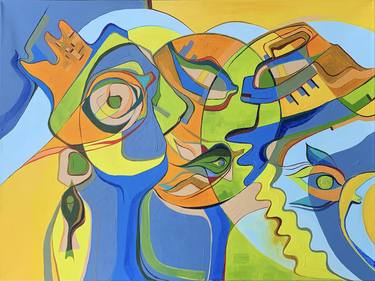 Print of Cubism Abstract Paintings by Olja Mesec