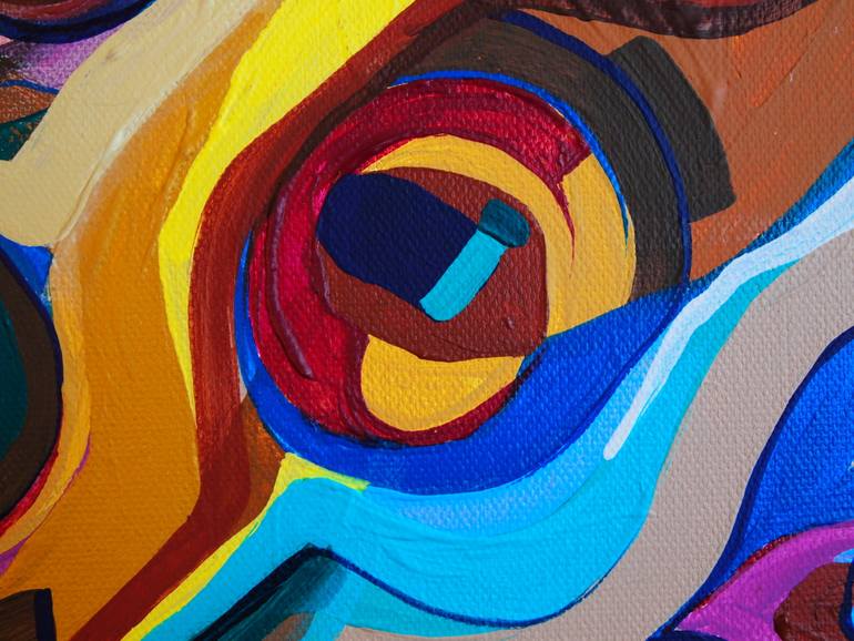 Original Conceptual People Painting by Olja Mesec 