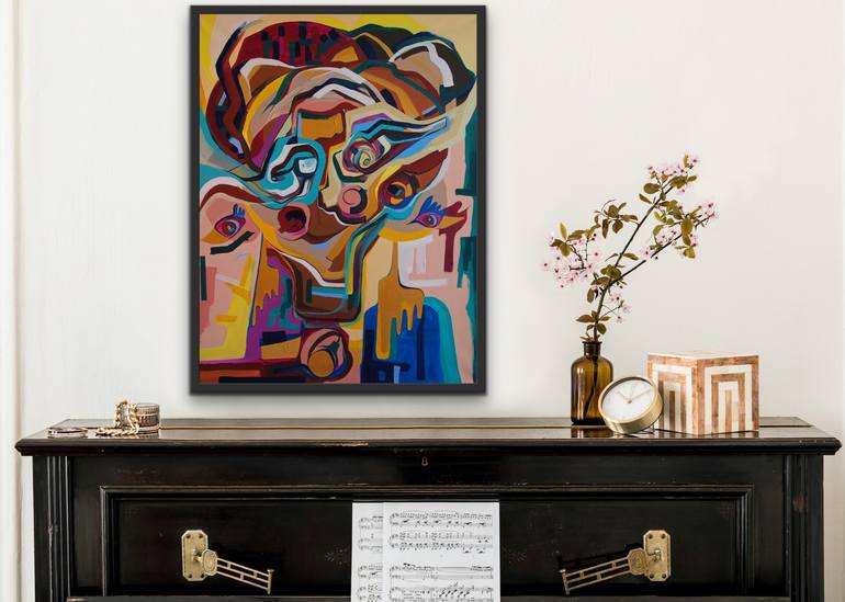 Original Conceptual People Painting by Olja Mesec 