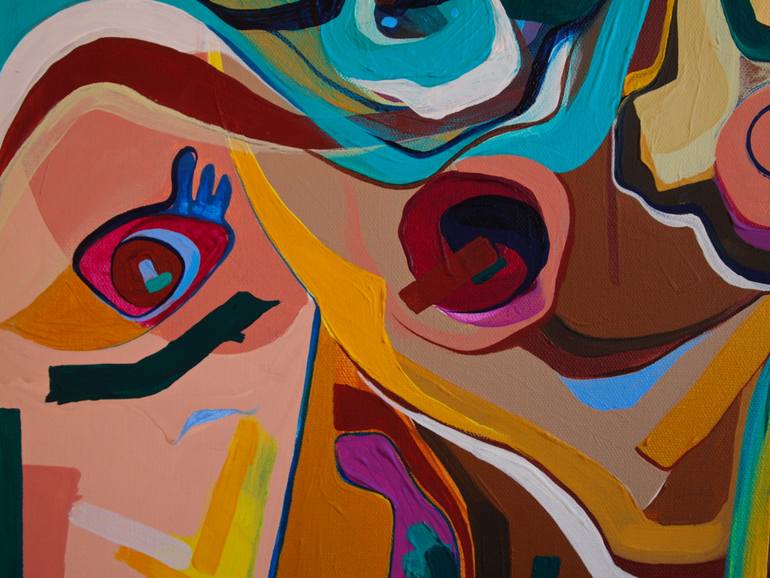 Original Conceptual People Painting by Olja Mesec 