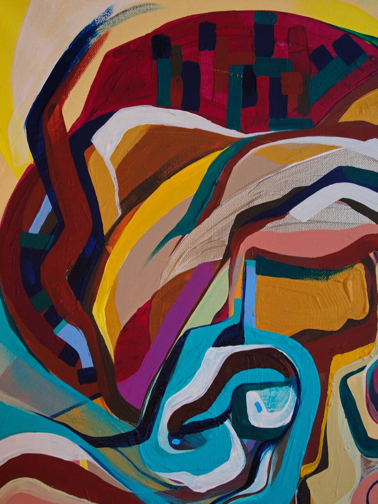 Original Conceptual People Painting by Olja Mesec 
